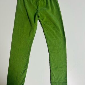 Velvet Vibrant Green Kids Leggings